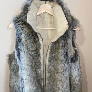 Faux fur vest